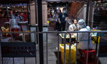 Residents queue up for Covid-19 tests on October 31 in the southern city of Guangzhou.