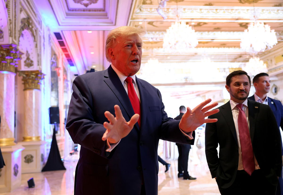 <i>Joe Raedle/Getty Images</i><br/>Former and current Republican members of Congress refused to commit to the possibility of a Donald Trump bid for the presidency in interviews on conservative talk radio following the midterm elections. Trump is pictured here on November 8 in Palm Beach