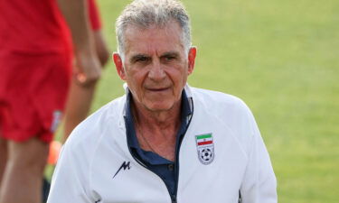 Iran's Portuguese coach Carlos Queiroz attends a training session at the Al-Rayyan training facility in Doha on November 20