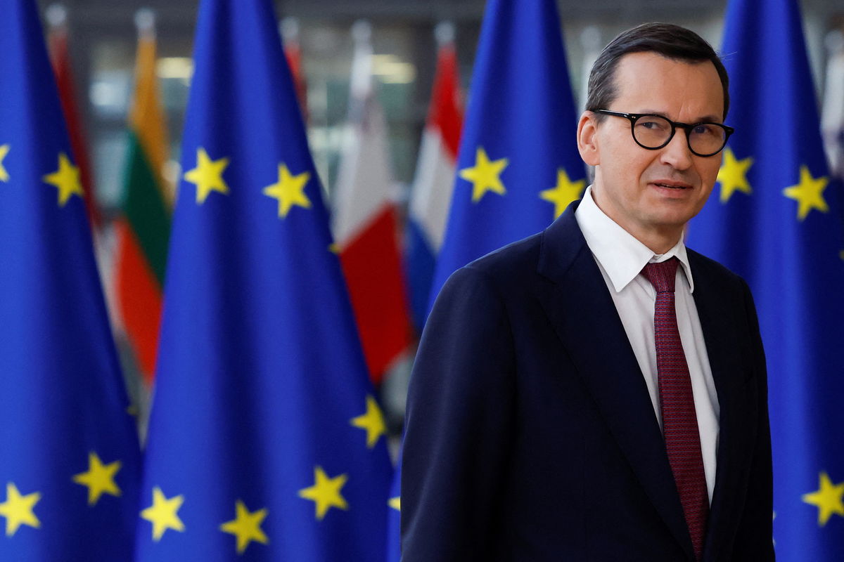 Poland's Prime Minister Mateusz Morawiecki attends the European Union leaders' summit in Brussels, Belgium October 20, 2022. REUTERS/Piroschka van de Wouw