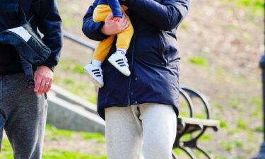 Amy Schumer and her son Gene Fischer take in some morning air on March 22