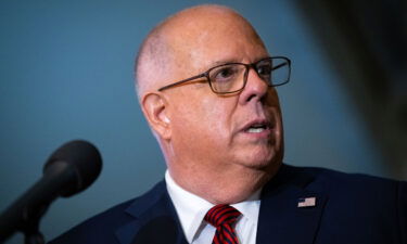 Maryland Gov. Larry Hogan speaks at a news conference at the State House in Annapolis on November 10.