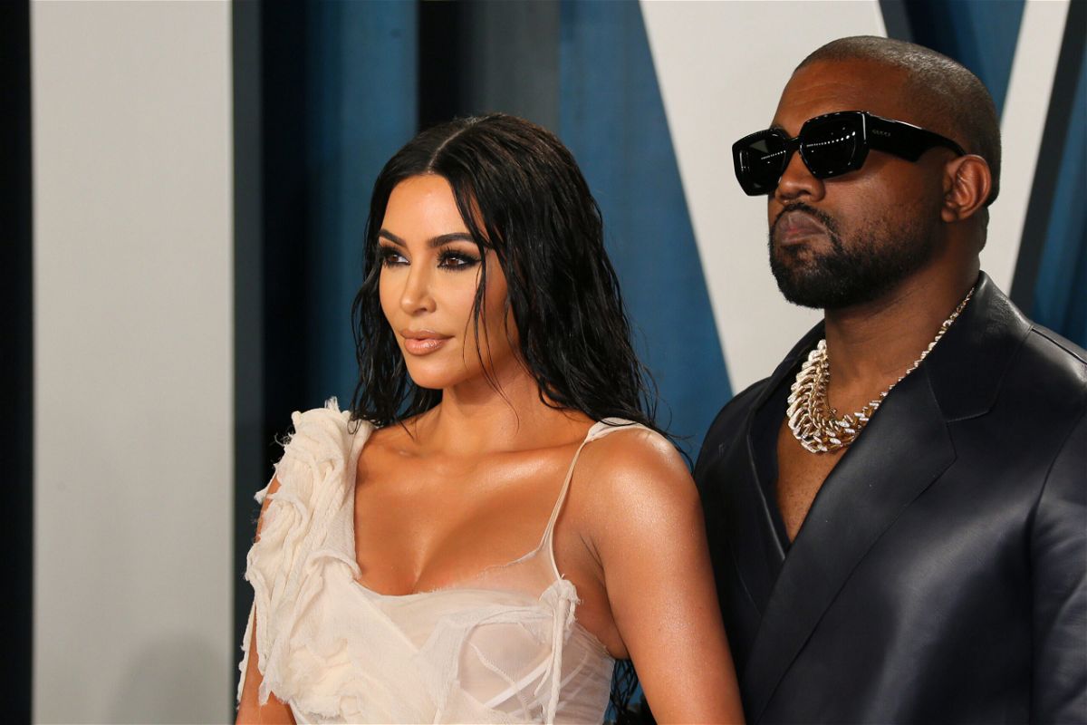 <i>Jean-Baptiste Lacroix/AFP/Getty Images</i><br/>Kim Kardashian and the musician formerly known as Kanye West