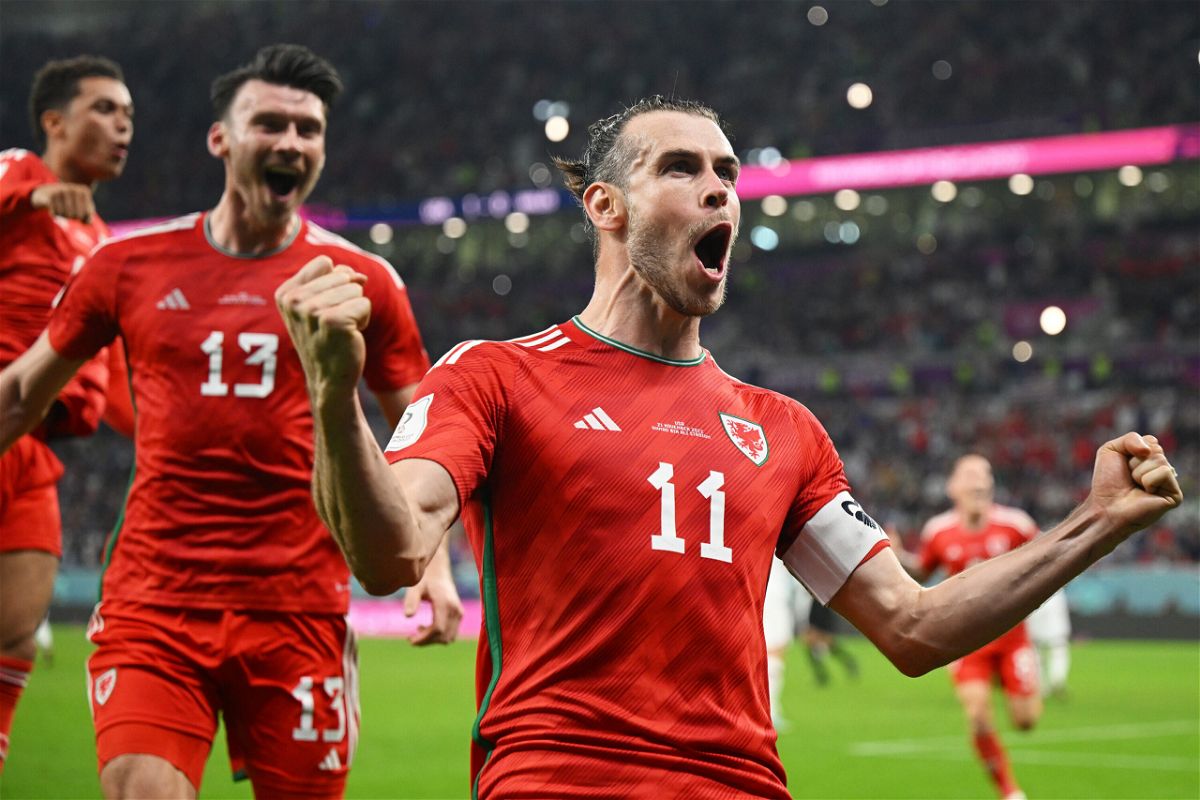 <i>Clive Mason/Getty Images</i><br/>Bale celebrates his equalizer against the US.