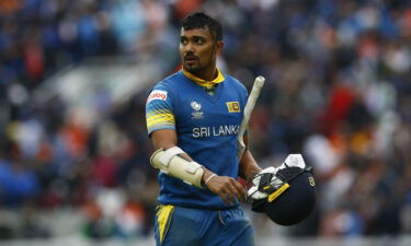 Sri Lanka's Danushka Gunathilaka  is seen in a file photo from June 8