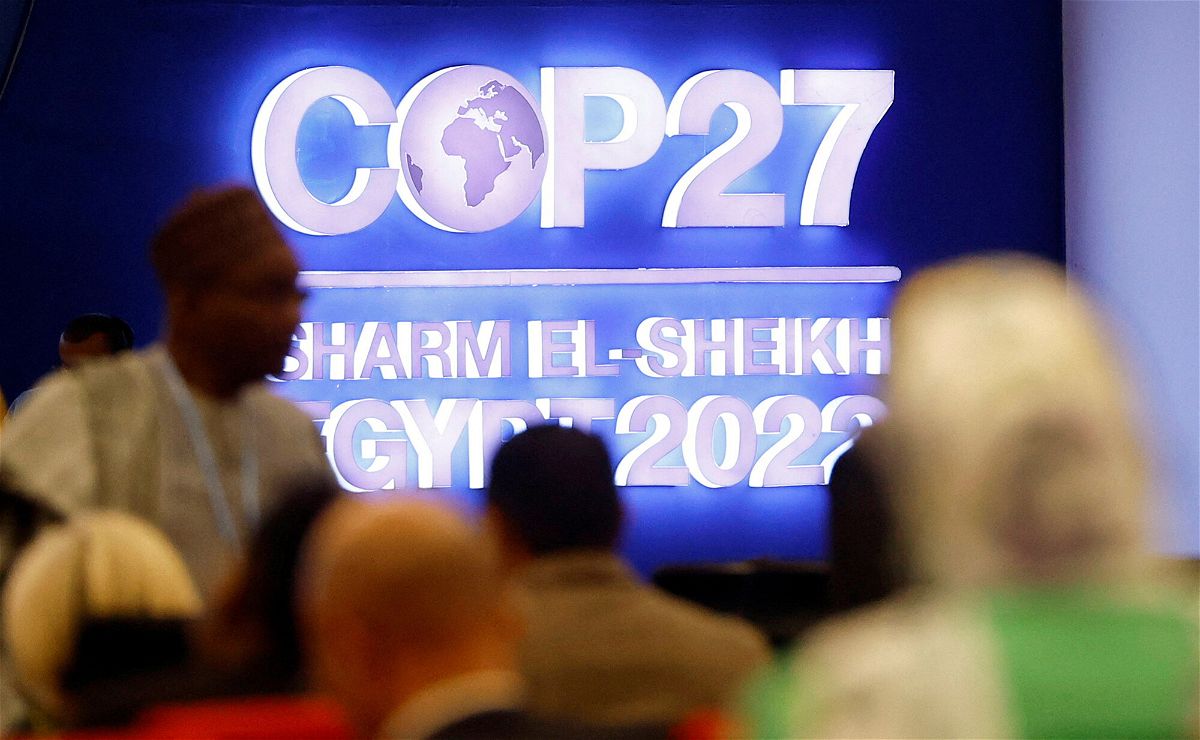 <i>Thaier Al-Sudani/Reuters</i><br/>Attendees sit during the COP27 climate summit in Sharm el-Sheikh