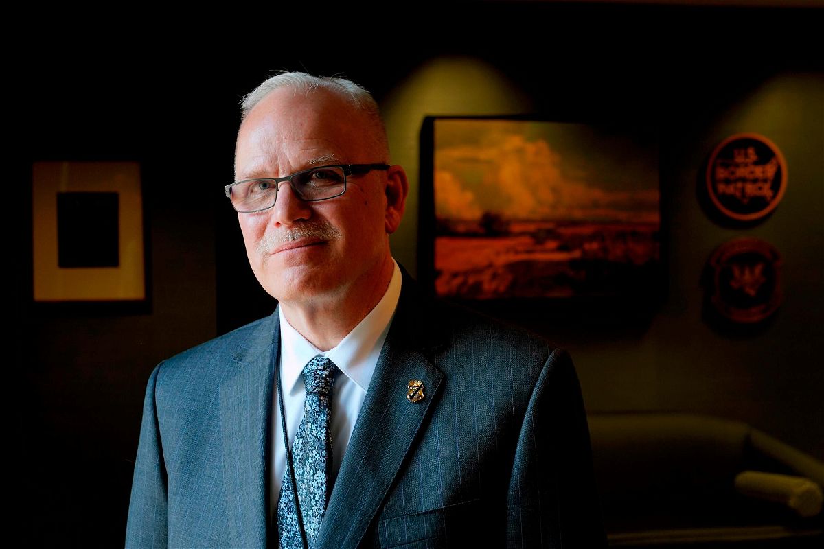 <i>Patrick Semansky/AP</i><br/>US Customs and Border Protection commissioner Chris Magnus has resigned. Magnus is pictured here in his office on February 8