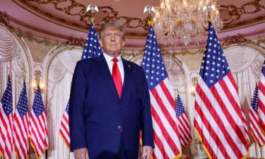 Former President Donald Trump is seen here during an event in Mar-a-Lago on November 15. The House Ways and Means Committee now has six years of Trump's federal tax returns.