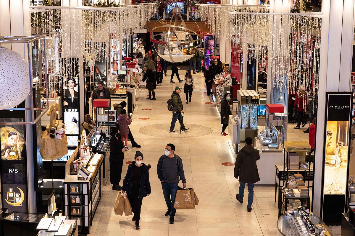 <i>Yuki Iwamura/AFP/Getty Images</i><br/>Shoppers walk through Macy's department store in New York City