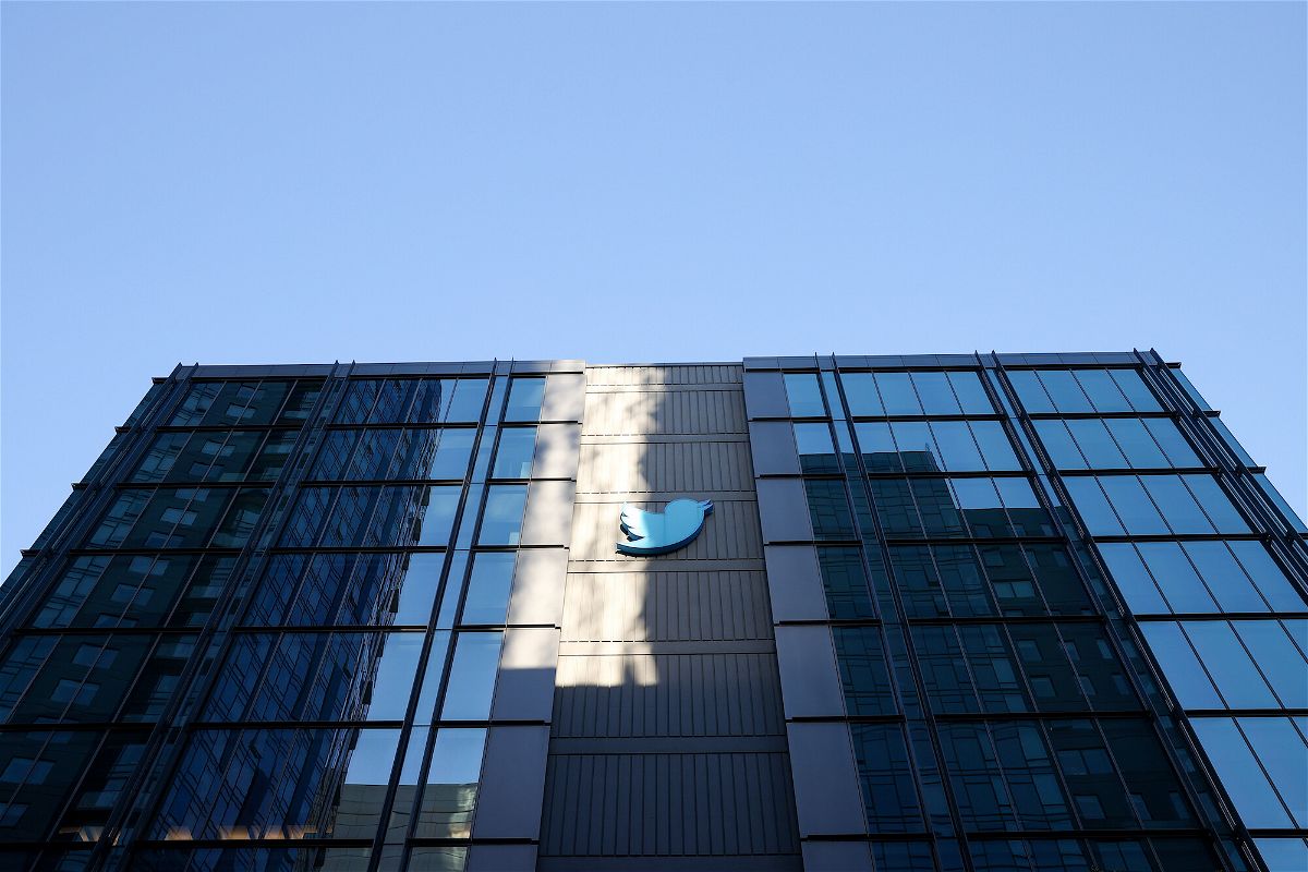 <i>Tayfun Coskun/Anadolu Agency/Getty Images</i><br/>Twitter headquarters is seen in San Francisco in October 2021. The future of Twitter remains uncertain following a 