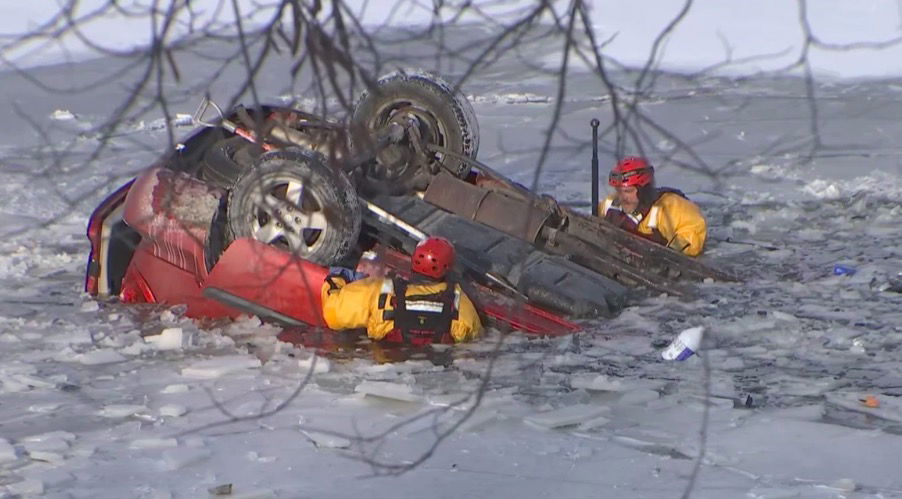 <i>KCTV</i><br/>Emergency personnel responded to a vehicle submerged in Brush Creek. Kansas City police and fire departments arrived at the scene near the intersection of The Paseo and Dr. Martin Luther King Jr. Boulevard just after 2:20 p.m on December 22.