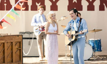 Jessica Chastain as Tammy Wynette (left) and Michael Shannon as George Jones are pictured here in the Showtime limited series "George & Tammy."