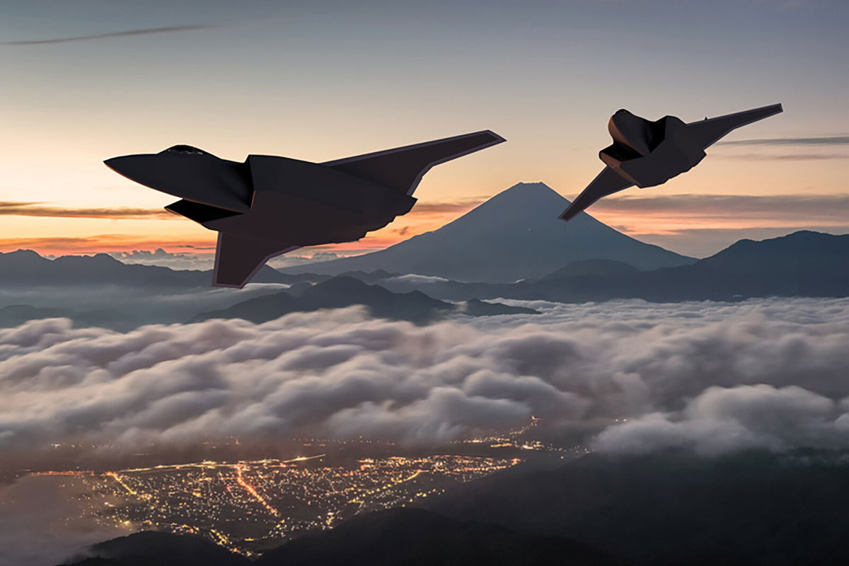 <i>Torsakarin/Japan Ministry of Defense</i><br/>An artist's impression of what the sixth-generation fighter aircraft by Italy