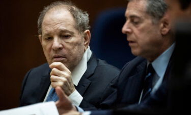 Harvey Weinstein (left) is pictured here with his attorney Mark Werksman at the Clara Shortridge Foltz Criminal Justice Center in Los Angeles on October 2022.