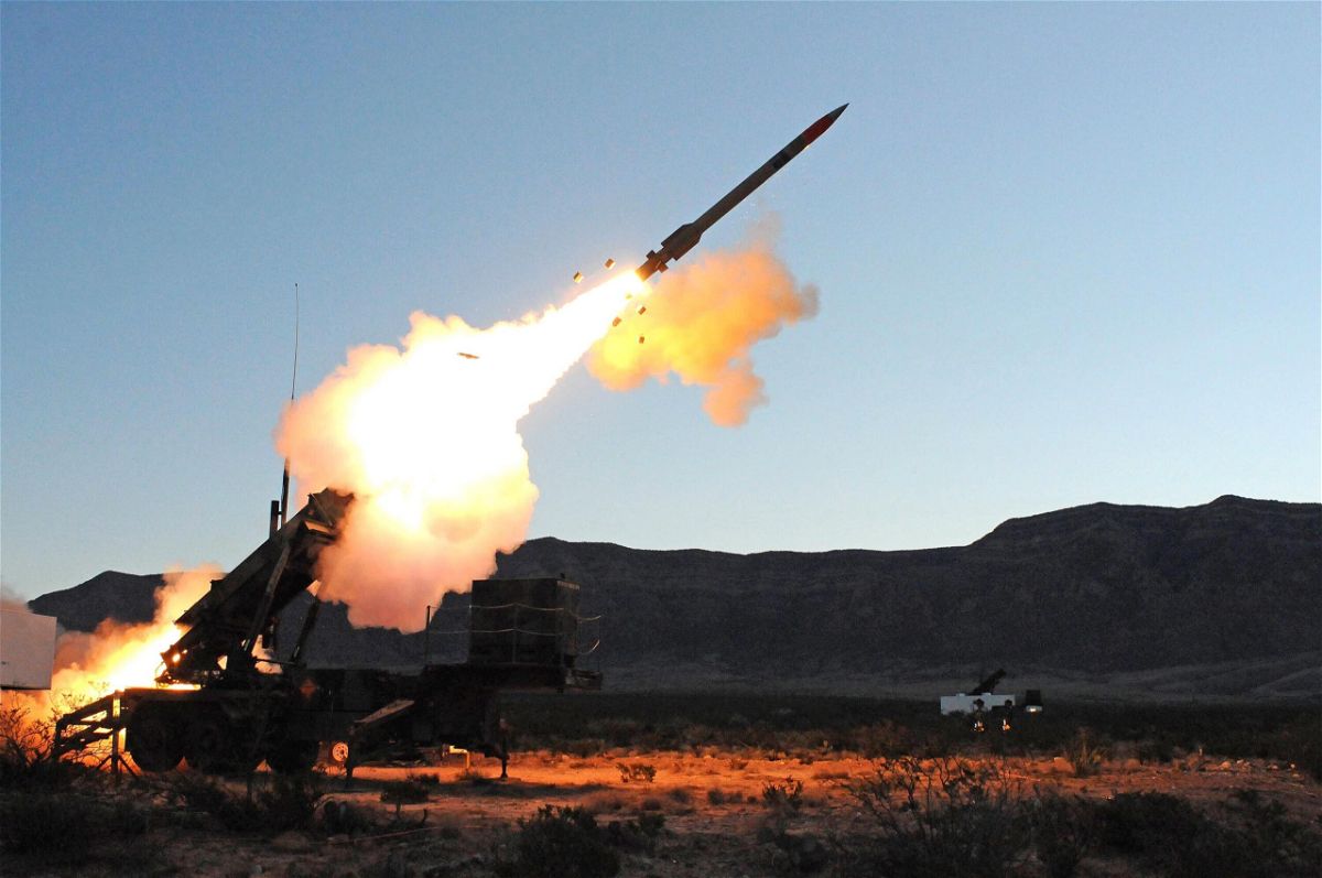 The Army test fires a Patriot missile in 2019. The Biden administration is finalizing plans to send the Patriot missile defense system to Ukraine.