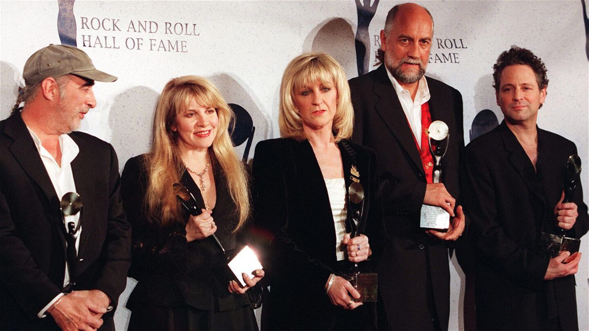 <i>Jon Levy/AFP/Getty Images</i><br/>After Fleetwood Mac was inducted into the Rock & Roll Hall of Fame in 1998