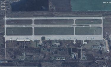 A satellite image of Engels Air Base in Saratov