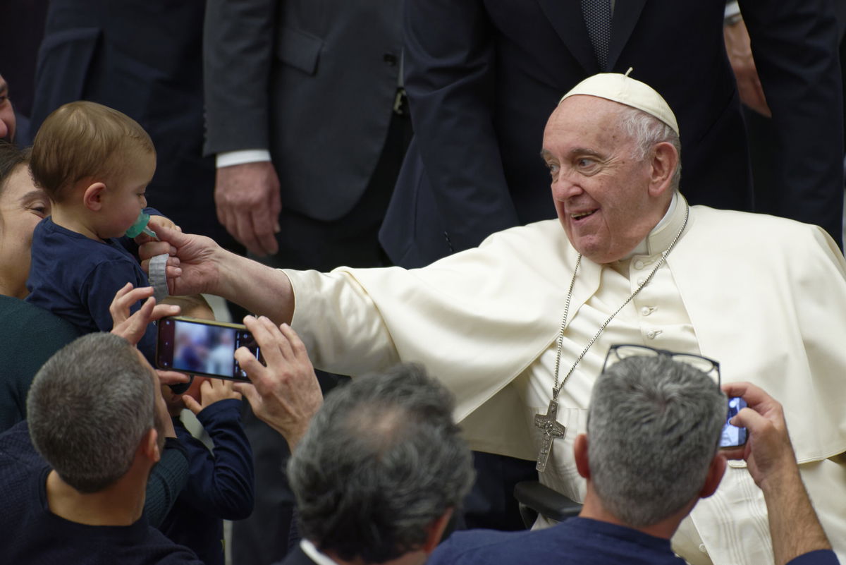 <i>Massimo Valicchia/NurPhoto/Getty Images</i><br/>Pope Francis at the Vatican at the end of his weekly general audience