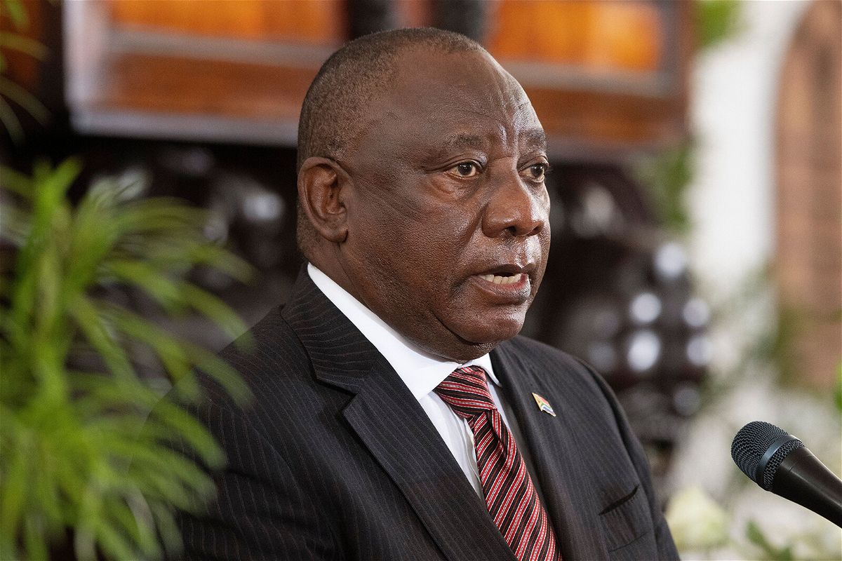 <i>Rodger Bosch/AFP/Getty Images</i><br/>South African President Cyril Ramaphosa