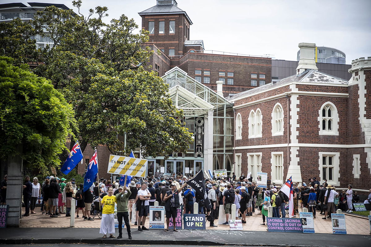 <i>Michael Craig/AP</i><br/>The Baby whose parents refused blood from vaccinated donors undergoes lifesaving heart surgery. Anti-vaccination demonstrators protest outside the High Court in Auckland