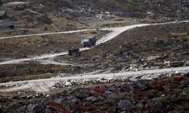 Indian and Chinese troops clash on their disputed Himalayan border. An Indian Army truck drives near the Line of Actual Control