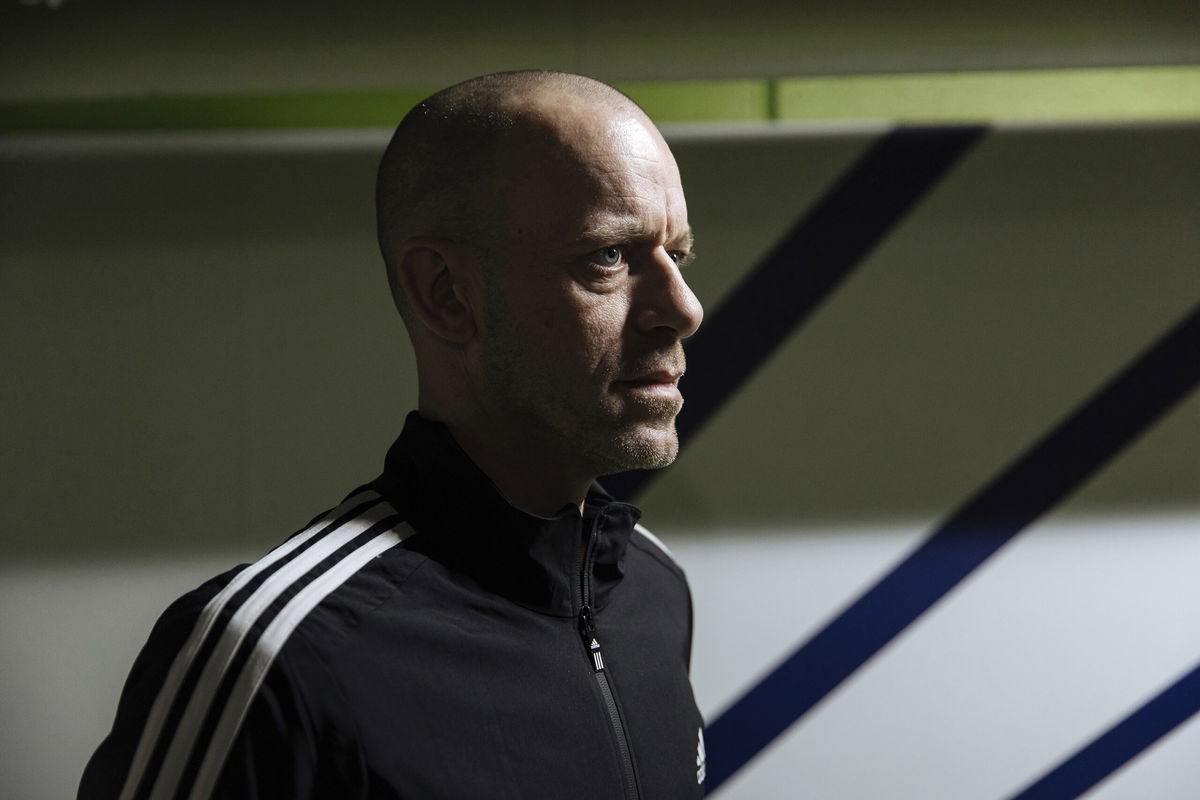 <i>Lewis Joly/AP</i><br/>French-Palestinian lawyer Salah Hamouri talks with the press as he arrives at Charles de Gaulle Airport in Paris after his extradition from Israel to France on December 18.