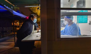 Citizens seek treatment at a night clinic in Nanjing