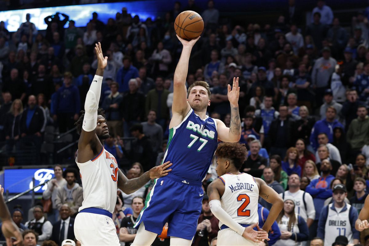 <i>Tim Heitman/Getty Images North America/Getty Images</i><br/>Luka Doncic scored a huge final bucket to take the game to overtime.