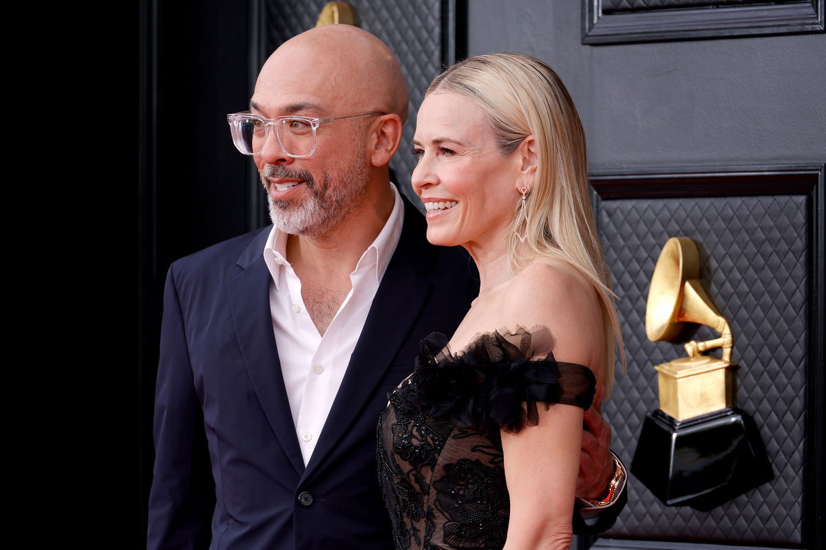 <i>Frazer Harrison/Getty Images</i><br/>Jo Koy and Chelsea Handler at the Grammy Awards in April.