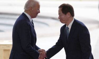 US President Joe Biden and Taiwan Semiconductor Manufacturing Company Chairman Mark Liu after touring the TSMC facility under construction in Phoenix