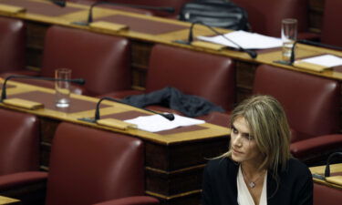 Eva Kaili in parliament in Athens on November 4