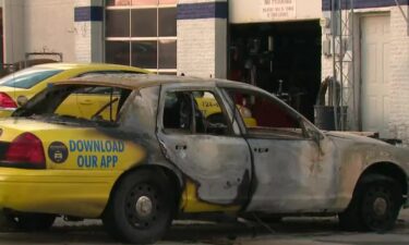 A local cab driver said she barely survived a fire that engulfed her cab.