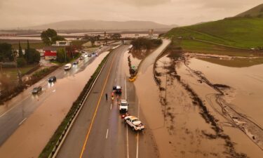 Highway 101 is closed due to flooding in Gilroy