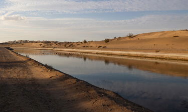 The All American Canal carries water from the Colorado River into Southern California.