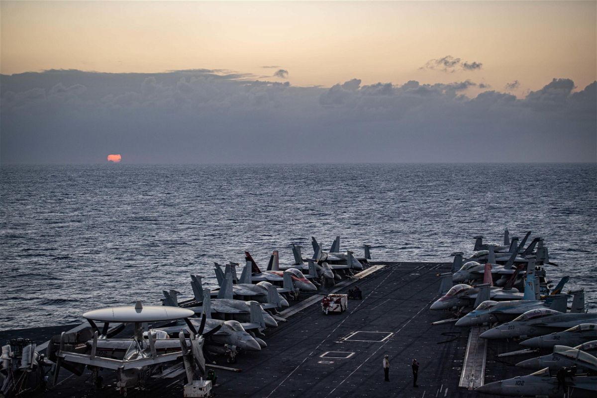 <i>Petty Officer 3rd Class Hannah Kantner/US Navy</i><br/>The Nimitz Carrier Strike Group began operating in the South China Sea on Thursday.