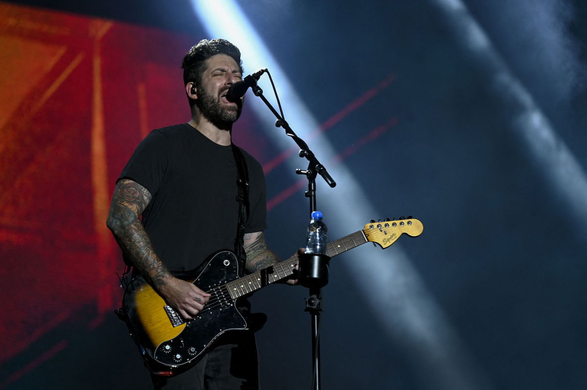 <i>Mauro Pimentel/AFP/Getty Images</i><br/>Fall Out Boy guitarist Joe Trohman is 