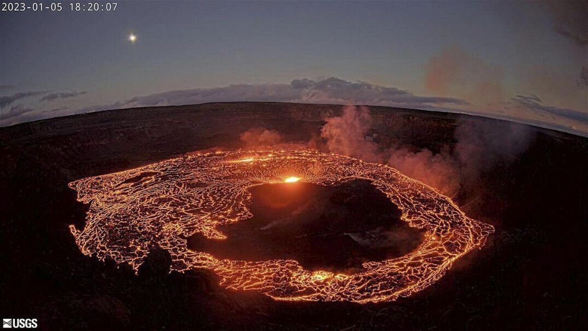 <i>US Geological Survey/AP</i><br/>Hawaii's Kilauea began erupting inside its summit crater on January 5