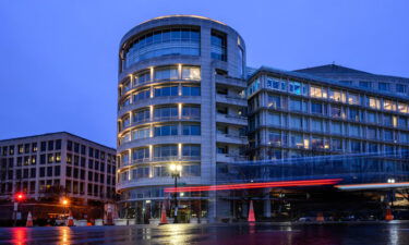 An office building housing the Penn Biden Center for Diplomacy and Global Engagement is seen here in Washington