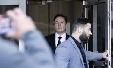 Elon Musk leaves the Phillip Burton Federal Building and United States Court House in San Francisco