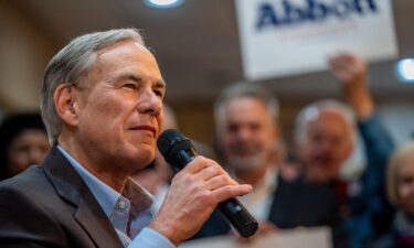 Texas Gov. Greg Abbott speaks during the 'Get Out The Vote' campaign event in February of 2022 in Houston.