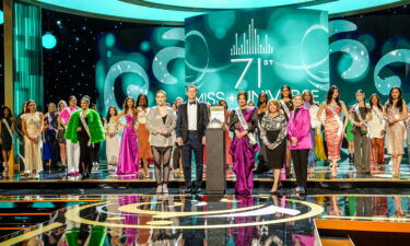 The Miss Universe titleholder crown "Force for Good" is unveiled during a news conference at the New Orleans Morial Convention Center on January 12