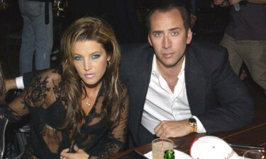 Lisa Marie Presley and actor  Nicolas Cage in 2001.