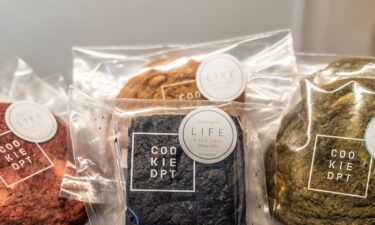 CBD cookies are pictured here at the Found cafe in Hong Kong on August 11