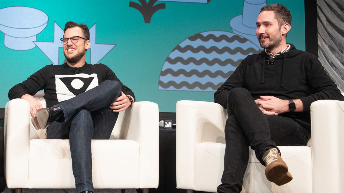 <i>Jim Bennett/WireImage/Getty Images</i><br/>Instagram co-founders Mike Krieger (left) and Kevin Systrom are pictured here during the 2019 SXSW Conference in Austin