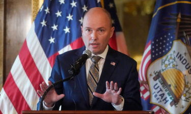 Utah Gov. Spencer Cox speaks during a news conference at the Utah Capitol building on Friday