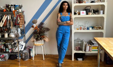 Sophia Roe poses for a portrait in her studio in New York on August 10