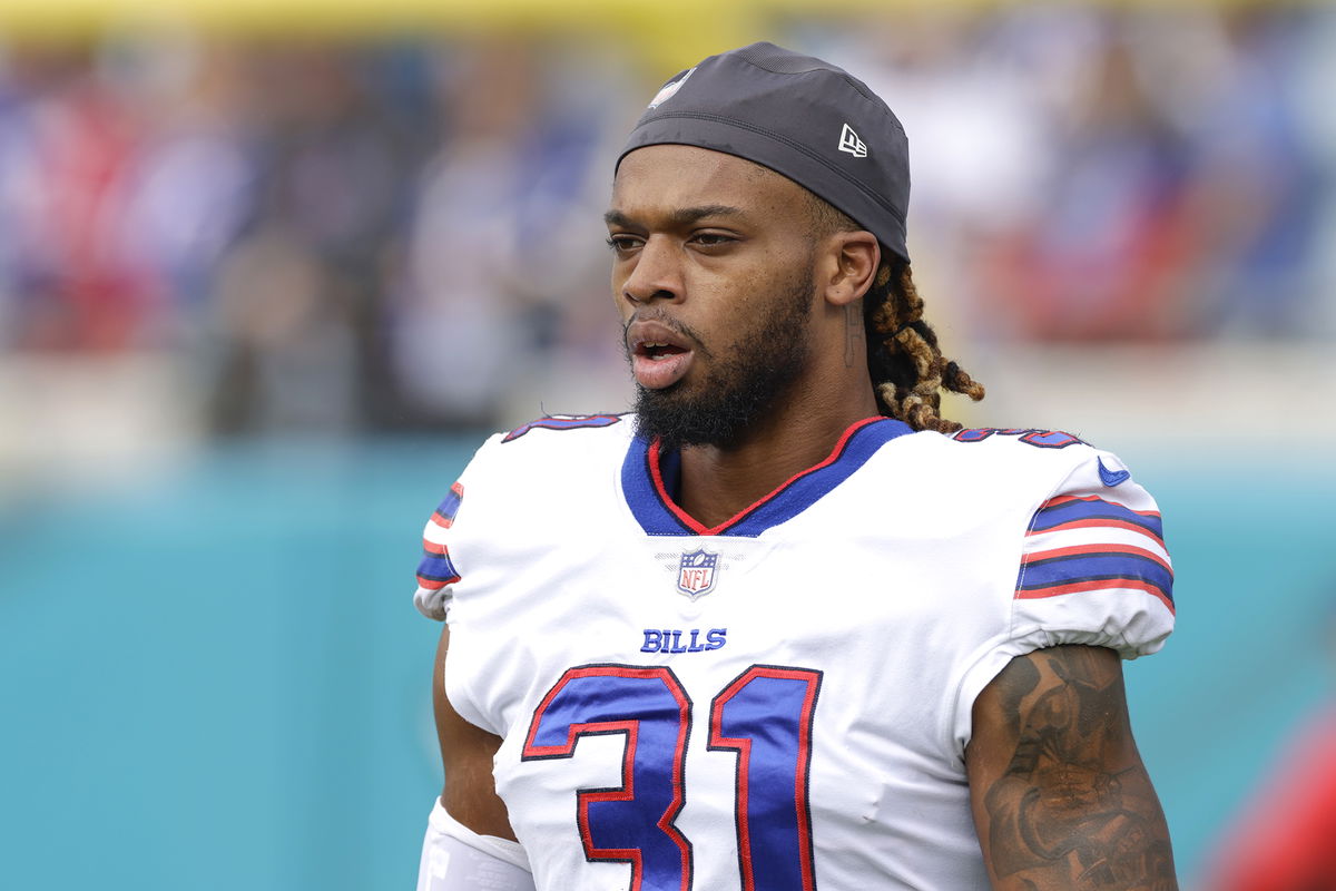 <i>David Rosenblum/Icon Sportswire/Getty Images</i><br/>Buffalo Bills safety Damar Hamlin was released from a Buffalo medical center about ten days after his on-field collapse.