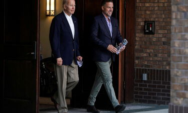 President Joe Biden and his son Hunter Biden (right) are pictured here.