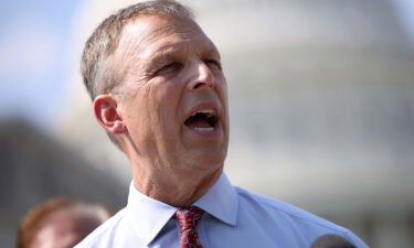 Rep. Scott Perry (R-PA) speaks at a news conference outside the Capitol Building in August of 2021.