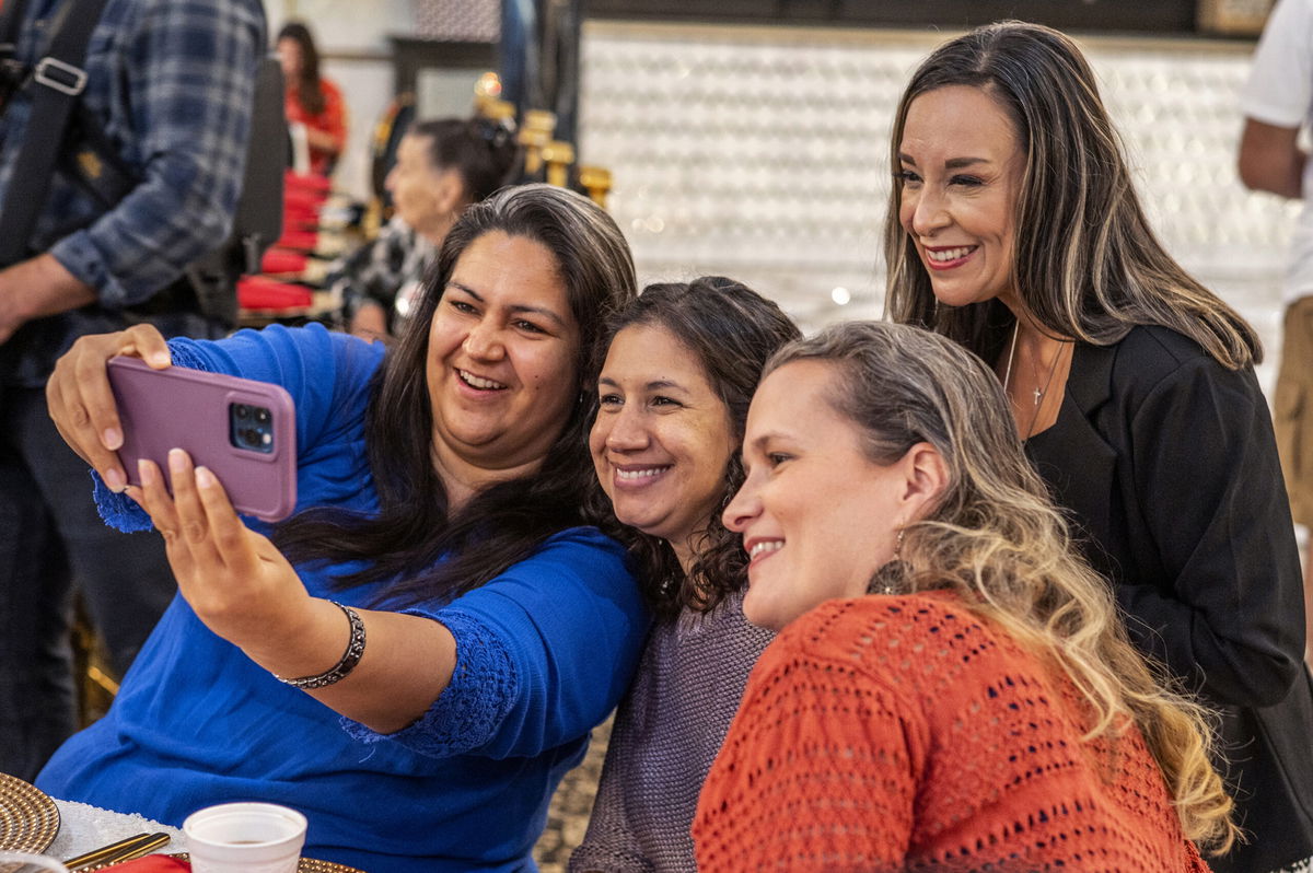 <i>Sergio Flores for The Washington Post/Getty Images</i><br/>Monica De La Cruz takes a selfie with supporters in McAllen